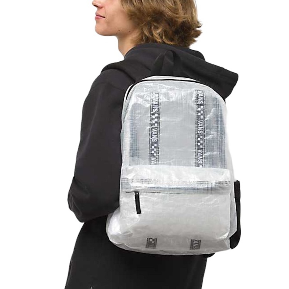 VANS Old Skool Backpack Clear Black 16.5 L x 12.75 W x 4.75 D